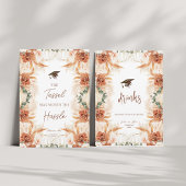 Boho Graduation Party Gastenboek Kaart