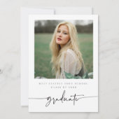 Boho Graduation Party Notice Uitnodiging Kaart (Achterkant)