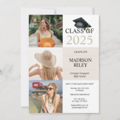 Boho Graduation Party Uitnodiging met foto's (Achterkant)