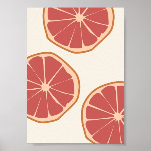 Boho Grapefruit slict Tropical Summer Print (Voorkant)