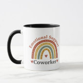 Boho Grappige Collega Emotionele Steun Werk Beste Mok (Links)
