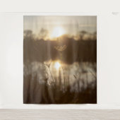 Boho gras natuurlijke waterlandschap wandkleed (Voorkant)