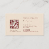 Boho Grass 3D Earthy Tones Floral Visitekaartje (Achterkant)