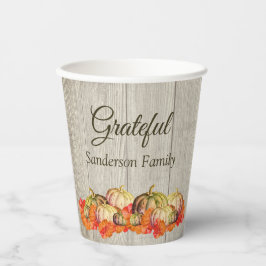 Boho Grateful Thanksgiving Party Herfst Papieren Bekers