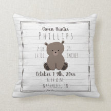 Boho Gray Beer Cub Baby Boy Birth Stats