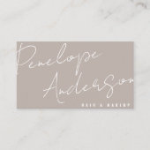 Boho Gray Neutral Chic Minimalist Modern QR Code Visitekaartje (Voorkant)