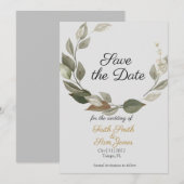 Boho Gray Pampas Grass sparen de Uitnodiging van d (Voorkant / Achterkant)