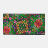 Boho Green Abstract Boho Custom Inspirerend Quote Bureaumat (Voorkant)