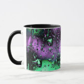 Boho Green and Purple Abstract Modern Art Mok (Links)