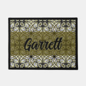Boho Green & Black Deurmat (Voorkant)