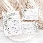 Boho Green Botanical Save The Date Uitnodiging