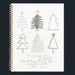 Boho Green Christmas Trees Baby shower Notitieboek<br><div class="desc">Dit boho "vrolijk klein baby shower" vakantie jongen baby shower gastenboek / notitieboek beschikt over kerstbomen in groene tinten. Personaliseer het voor uw behoeften. U kunt bijpassende producten vinden in mijn winkel.</div>
