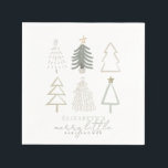 Boho Green Christmas Trees Baby shower Servet<br><div class="desc">Deze leuke boho "vrolijk klein" kerstvakantie jongen baby shower papieren servet beschikt over kerstbomen in de schaduw van groen. Personaliseer het voor uw behoeften. U kunt bijpassende producten vinden in mijn winkel.</div>