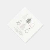 Boho Green Christmas Trees Baby shower Servet (Hoek)