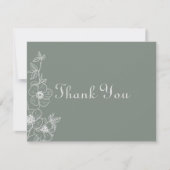 Boho Green Destination Floral Wedding Bedankkaart (Voorkant)