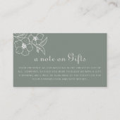 Boho Green Floral Wedding Good Informatiekaartje (Voorkant)