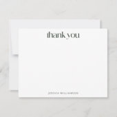 Boho Green Floral Wildflower Custom Stationery Bedankkaart (Voorkant)