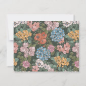 Boho Green Floral Wildflower Custom Stationery Bedankkaart (Achterkant)