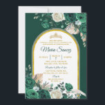 Boho Green Gold Mexican Quinceañera Kaart<br><div class="desc">Boho Green Gold Floral Mexican Quinceañera</div>