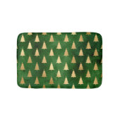 Boho Green Gold Trees kerst Badmat (Voorkant)