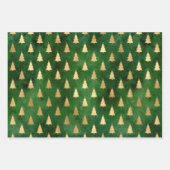 Boho Green Gold Trees kerst Inpakpapier Vel (Voorkant 2)