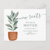 Boho green house plant pot nieuwe woning aankondigingskaart (Voorkant)