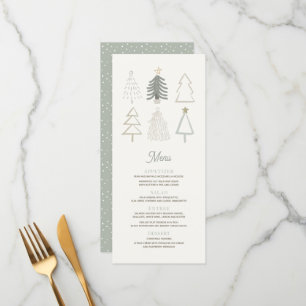 Boho Green Kerstbomen Holiday Party Menu