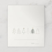 Boho Green Kerstbomen Holiday Place Card Plaatskaartje (Buitenkant ongevouwen)