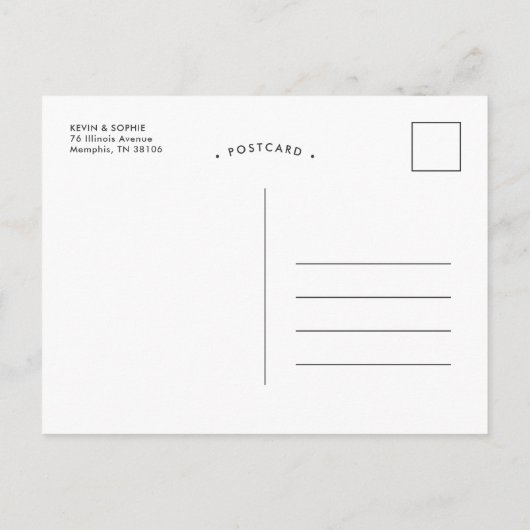 Boho Green Modern Save the Date Aankondiging Po (Achterkant)