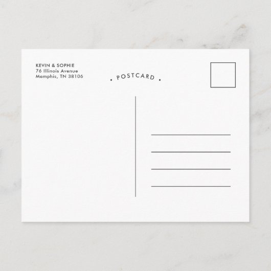 Boho Green Modern Save the Date Aankondigingskaart (Achterkant)