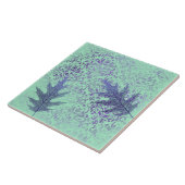 Boho Green Paars Leaves Tegeltje (Zijkant)