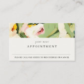 Boho Green Pink Painted Bloemen Afspraak Visitekaartje (Voorkant)