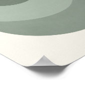 Boho Green Sage Mid Century Art Print (Hoek)