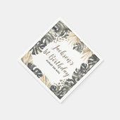 Boho Green Sage Wild Een Verjaardags Papier Servet (Hoek)