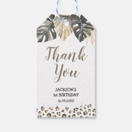 Boho Green Sage Wild One Dank u Label Cadeaulabel