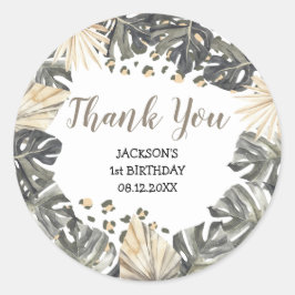 Boho Green Sage Wild One Dank u Sticker