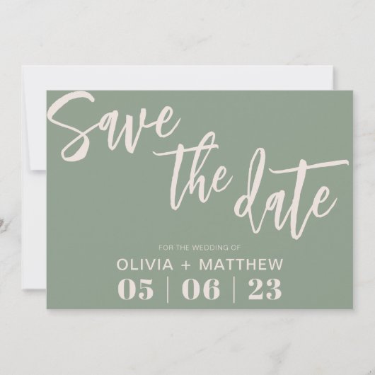 Boho Green Save the Date (Voorkant)