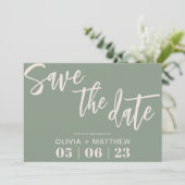 Boho Green Save the Date (Staand voorkant)
