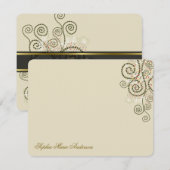 Boho Green Spirals Stippen Decor Bat/Bar Mitzvah Bedankkaart (Voorkant / Achterkant)