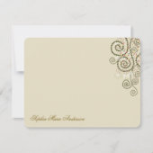 Boho Green Spirals Stippen Decor Bat/Bar Mitzvah Bedankkaart (Voorkant)