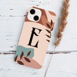 Boho Green Terracotta Monogram iPhone 14 Hoesje<br><div class="desc">Terracotta abstracte boho vormt een  monogram.</div>