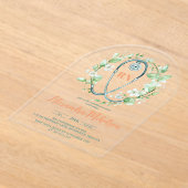 Boho Green Waterverf Nursing School Afstuderen Acryl Uitnodigingen (Laagn)