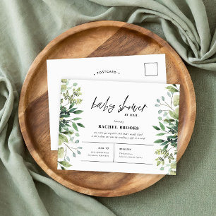 Boho Greenery Baby shower per Mail Invitation Feestdagenkaart