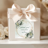 Boho Greenery Bedankt Stickers Goud Bruiloft