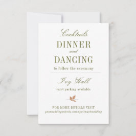 Boho Greenery-behuizing RSVP Kaartje