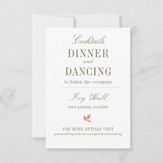 Boho Greenery-behuizing RSVP Kaartje (Voorkant)