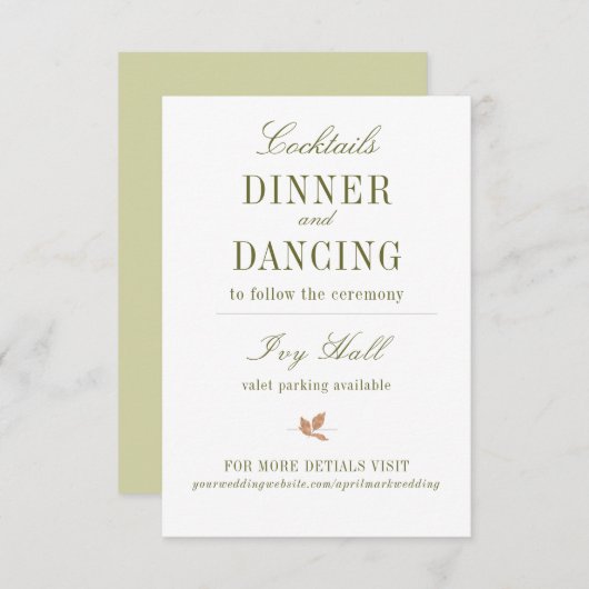 Boho Greenery-behuizing RSVP Kaartje (Voorkant / Achterkant)