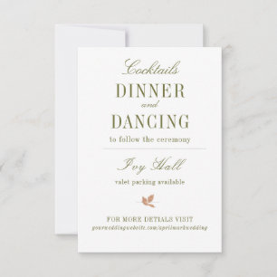 Boho Greenery-behuizing RSVP Kaartje