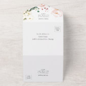 Boho Greenery Bloemen Lijst Foto bruiloft All In One Uitnodiging (Buitenkant)