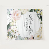 Boho Greenery Bloemen Lijst Huwelijk Achtergronden Wandkleed (Voorkant (horizontaal))